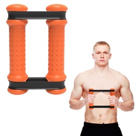 Rip Stick Efficient Upper Body Workout Equipment,Rip Muscle Workout Stick, Adjustable Resistance Bands with Wooden Handles, Portable Exercise Equipment, 8 Ripstick Bands (Orange)