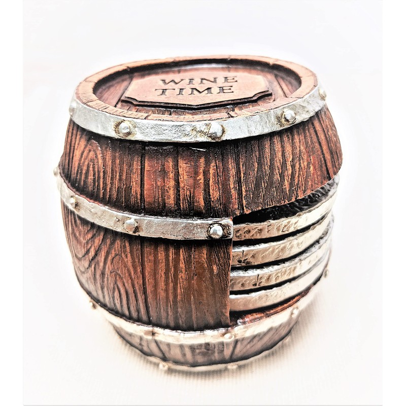 Rustic Western Style Decorative Barrel Coaster Set - Barrel Coaster