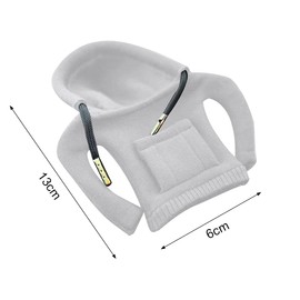 CGEAMDY Gear Shift Hoodie Cover, Funny Hoodies Gear Knob Protector for Car, Decoration, Suitable for Manual or Automatic, 13 x 6 cm, Dutch Velvet, Decorative Car Accessories (White)