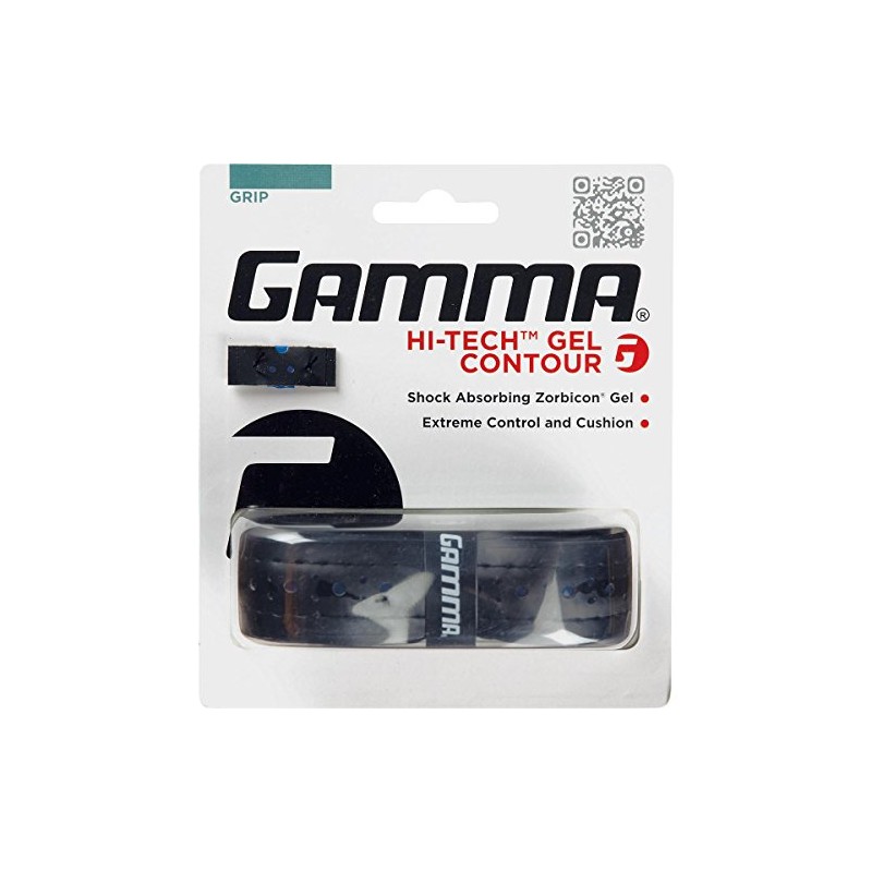 Gamma Hi-Tech Gel Contour Replacement Grip, Black