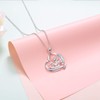 DAOCHONG Sterling Silver Angel Love Heart Engraved Word Always in