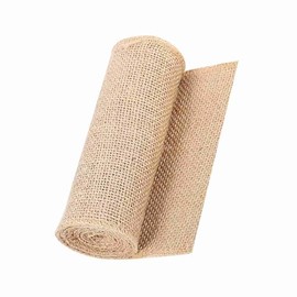 Camino de mesa de yute, camino de mesa de arpillera de 15 cm x 2 m, tira de tela rústica de arpillera para decoración de mesa de bodas, fiestas y Navidad, manualidades DIY