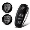 SkinoEu 2 x Diameter 14 mm 3D Key Emblem Sticker