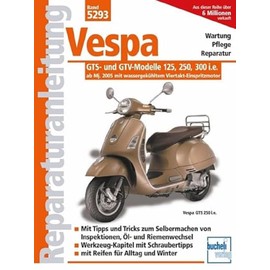 Vespa GTS- und GTV-Modelle 125, 250, 300 i.e. - ab Modelljahr 2005: mit wassergekühltem Viertakt-Einspritzmotor