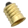SQXBK Adaptador E14 a E12, 8 unidades, dorado, cobre, eficiente