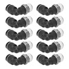 10Pcs Pneumatic Connectors L Shape Right Angle External Thread Quick