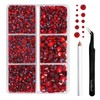 BEADSLAND Hotfix Rhinestones, 4000 PCS Light Red Rhinestones for Clothes