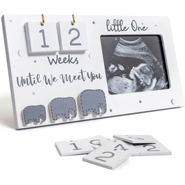 Sonogram Picture Frame, Ultrasound Photo Frame with Baby Countdown Weeks, Expecting Parents to be Pregnancy Gift Congratulations Pregnancy Must Have Grandparent Baby Announcement First Time Mom to Be