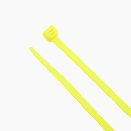 ZipTie.com 8-inch Fluorescent Yellow Multi-Purpose Cable Tie, 75-lb Tensile Strength, UL Listed, 100-Pack