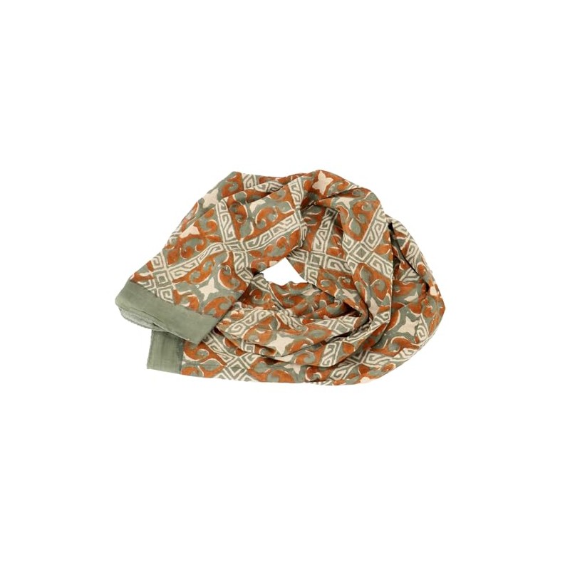 GURU SHOP Hand Printed Cotton Cloth, Indian Block Print Scarf