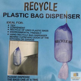 Boutique Retailer Plastic Storage Mesh Recycle Bag Holder Dispenser, 40 cm