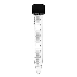 EISCO Centrifuge Tube with Screw Cap, 10mL - Conical, 15x100mm - 0.2mL Graduations - Borosilicate Glass