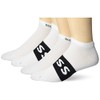 BOSS mens 2 Pack Big Logo Ankle Casual Sock, White,