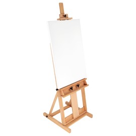 Creative Mark Carolina Wooden H-Frame Artist Studio Floor Easel - LightWeight Art Easel with Adjustable Angle for Travel Painting - Ideal for Drawing - Wooden H-Frame with Oiled Beechwood Finish