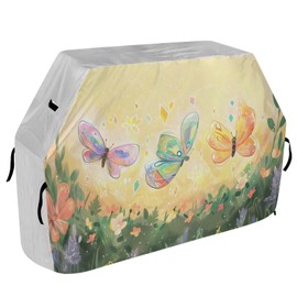 senya Premium Grill Cover Waterproof Watercolor Flowers Barbecue Cover Fade Resistant BBQ Cover Heavy Duty Fits Grill Widths Up to 25 in, g363671566p848c904s2003