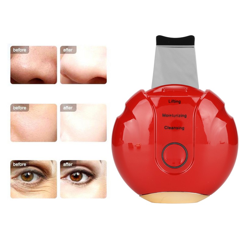 Ultrasonic Skin Scrubber Spatula Blackhead Removal Pore Cleaning Skin Lifting