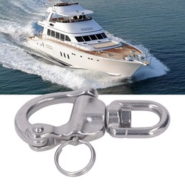 Vbestlife Grillete a presión, rotación de 360 grados, acero inoxidable, superficies pulidas, grillete de liberación rápida para Spinnaker Halyard