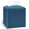 Azormi Tissue Box Cover, PU Leather Square Tissue Box Holder