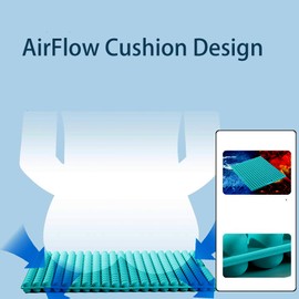 Mamigeor Liquid Silicone Seat Cushion with Bubble Design - Breathable Ergonomic Support for Office, Car, Wheelchair - Pressure Relief & Durable (Gray)