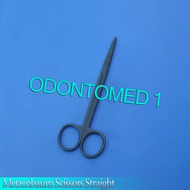 ODM  Black Coated Metzenbaum Scissors 7" Straight, Surgical Instruments