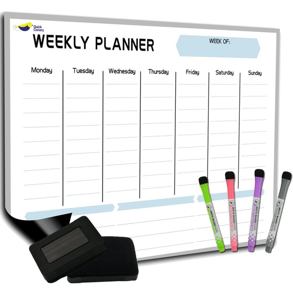 Magnetic Weekly Planner for Fridge – 17x12” Stain-Resistant Weekly Dry