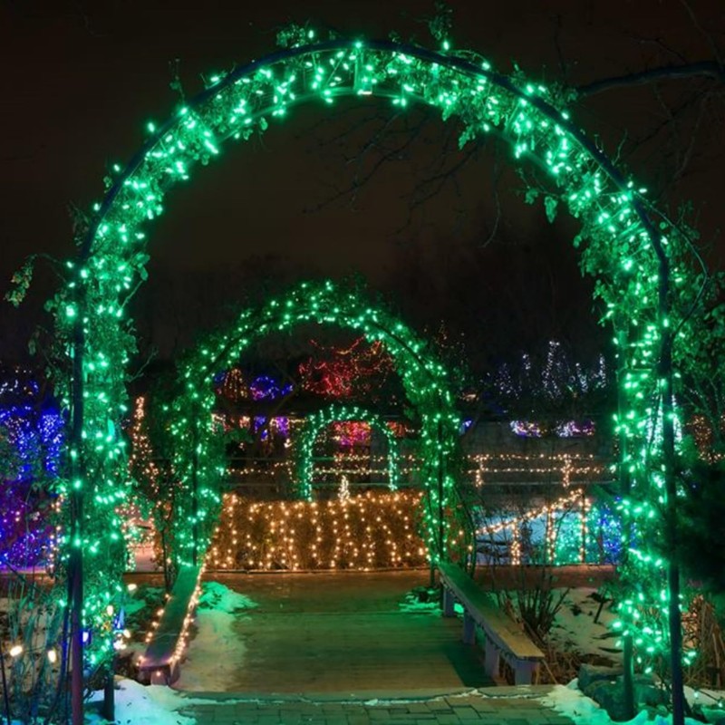 QITONG 2 Pack Green Solar Fairy Lights, Each 66ft 200