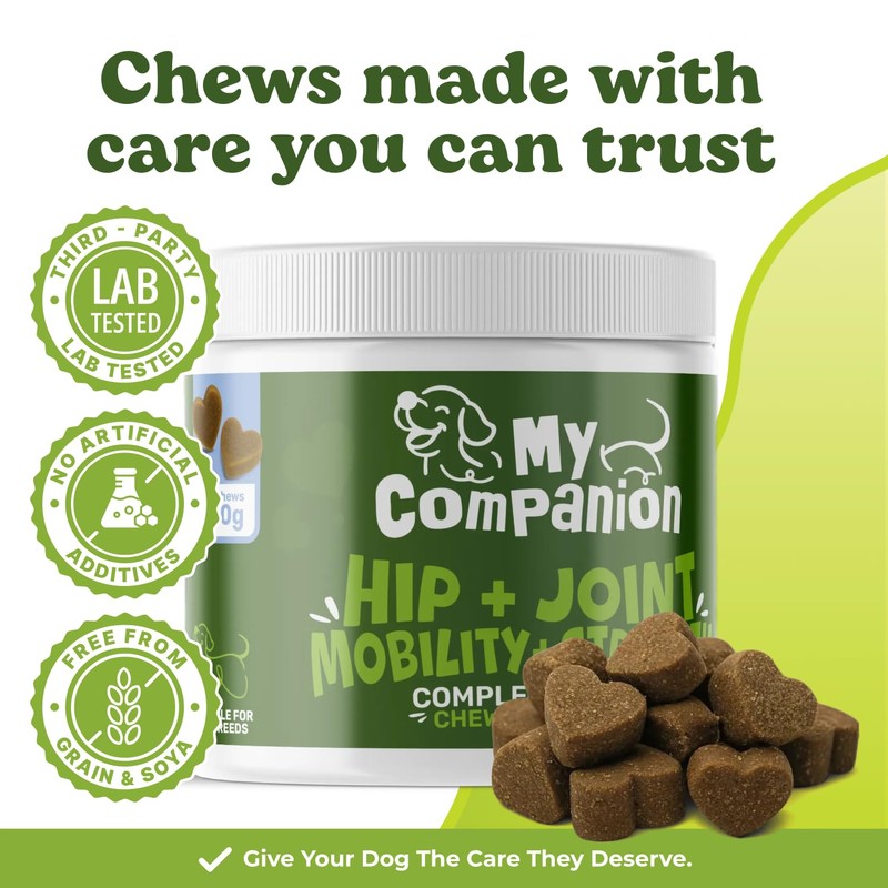 MyCompanion Hip & Joint Supplement for Dogs – Glucosamine, Turmeric