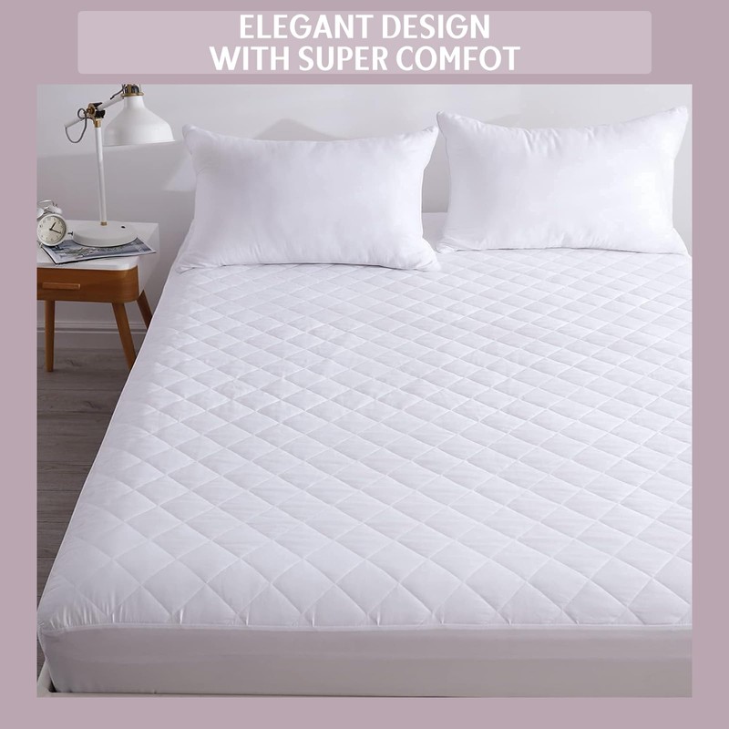 MH Home Quilted Mattress Protector Single Bed 30 Cm Extra