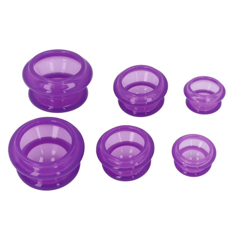 6pcs Silicone Cupping Set High Transparency Wet Absorption Negative Pressure