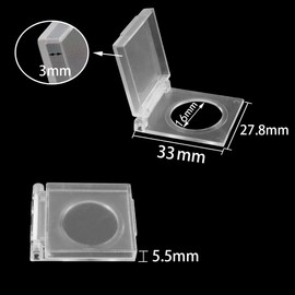 ITROLLE Push Button Cover 4PCS 16mm Adhesive Flat Power Switch Coves Safety Guard Plastic Pushbutton Cap with 16PCS Transparent Double-Sided Colloidal Particles
