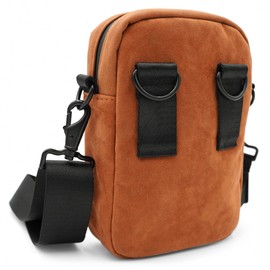 Stash Proof Odor Resistant Stash (Brown) Unisex Cross Body Sling Bag, Small Chest Bag Suede Daypack for Traveling, Outdoors, and Festivals