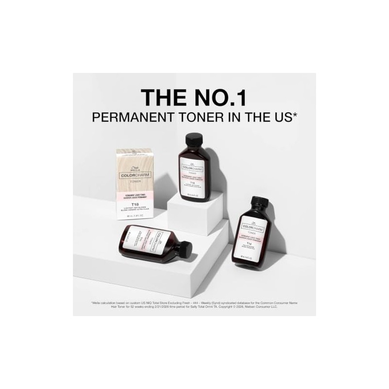 Wella Color Charm Permanent Liquid Hair Toner T-18, White Lady,