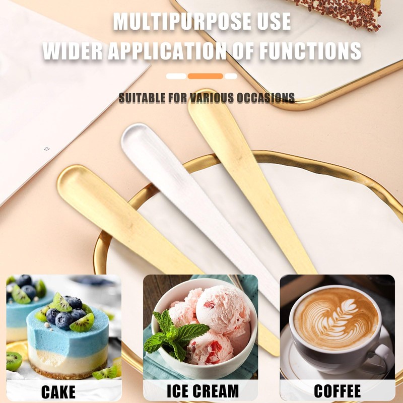 Dinner Spoon, Set of 6, Ice Spoons, Tea Spoons, 304