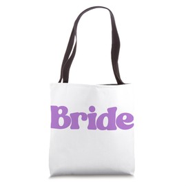 Groovy Bride Bachelorette Bridal Wedding Lavender Purple Tote Bag