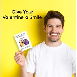 PRESS and POUR Cute Valentine's Day Card, Sweet Valentine's Day Card, PB&J Valentine's Day Card, Loving Valentine's Day Card, Valentine Card for Wife Girlfriend, Valentine Card Husband Boyfriend