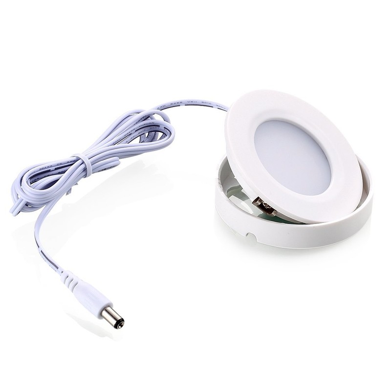 GETINLIGHT 2.75" Under Cabinet LED Puck Lights Kit, Plug-in 12V