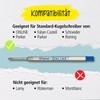 Online 6 ballpoint pen refills blue, black, red, G2 format,