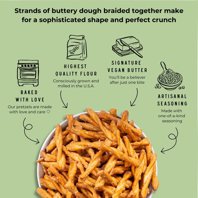 Stellar Pretzel Braids, Bold & Herby Roasted Onion & Garlic,