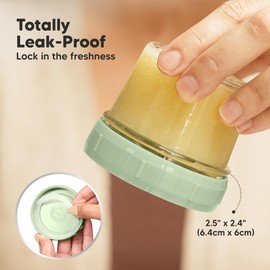 KeaBabies 12pk 4oz Glass Baby Food Containers - Leak-Proof, Microwavable Small Baby Glass Jars with Lids, Baby Food Storage Containers, Baby Snack Containers, BPA-Free Baby Food Jars (Sage)