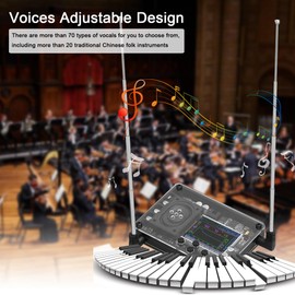 Mingzhe Type-C Interface o Theremin Musical Module Vintage Electronic Ingenious Instrument Multiple Voices Adjustable wi Color Screen Display