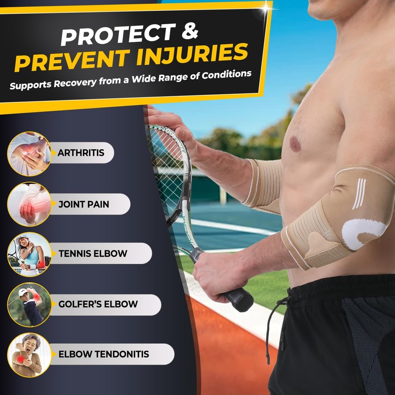 NeoTech Care Elbow Support Brace (Beige, Size S, 1 Unit)