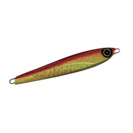 Hayabusa FS402 Vertical Metal Jig Jack Eye Air Jerk Scale, 4.2 oz. (120 g), #3 Real Fish Scale Red-Gold Mesh Night Light