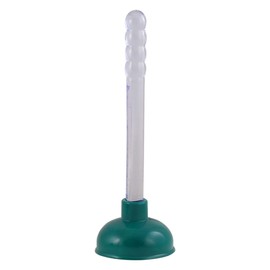 LDR Industries 512 P3115M Short Plunger 4" Cup with A 10" Clear Knobbed Handle, Assorted Colors, Red/Teal Blue/Grey