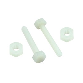 Piutouyar 20 Pair M4x25mm White Nylon Hex Bolts Plastic Hex Nuts Full Thread Hex Head Screws and Nuts Set