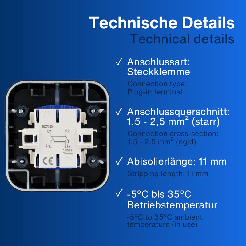 REV 0004340400 AquaStorm Multi-Way Switch – Wet Room Switch IP55,