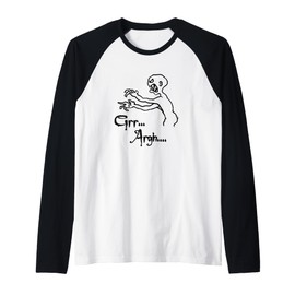 Zombie Grr Argh Raglan Baseball Tee