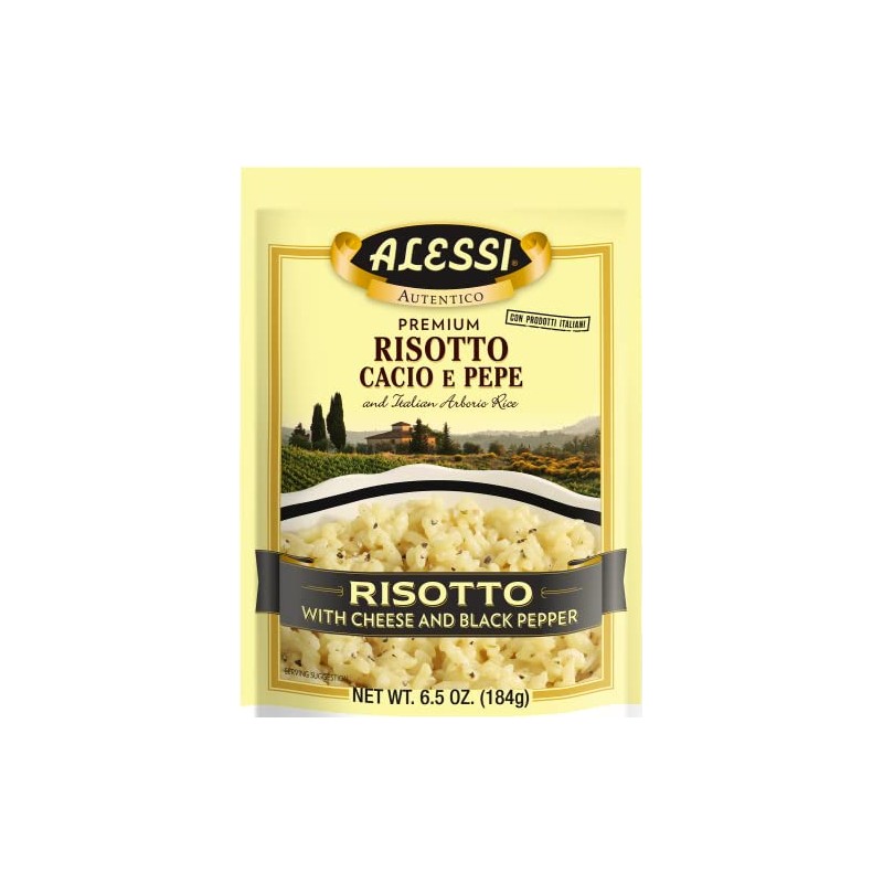 Alessi Autentico, Premium Seasoned Risotto, Italian Arborio Rice, Easy to
