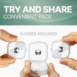 PQ Wax Ear Plugs for Sleep - 6 Silicone Wax Earplugs for Sleeping and Swimming - Gel Ear Plugs for Noise Cancelling, Ear Protection - Sleeping Earplugs with Sound Blocking 32 Db (6-Pillows). White