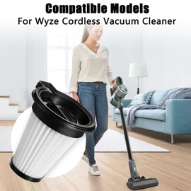 6 Pack Replacement Filters for Wyze Cordless Vacuum Cleaner, Washable Replacement Vacuum Filter Compatiable with Wyze Vacuum Cleaner Accessories