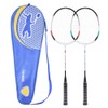2pcs Aluminum Alloy Nylon Badminton Racket Indoor Outdoor Sports Training